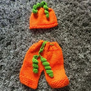 Pumpkin Crochet newborn outfit